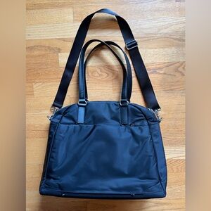 Lo & Sons OMG small bag, nylon, black / silver / lavender. Like new condition!
